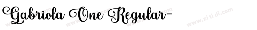 Gabriola One Regular字体转换